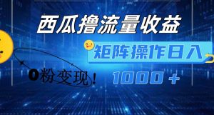 西瓜视频撸流量，简单上手，0粉变现矩阵操作，日入1000+【揭秘】-知乎者也