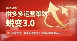 2024-2025拼多多运营策略蜕变3.0,0~1完美蜕变,解决信息焦虑-知乎者也