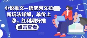 小说推文—悟空网文拉新玩法详解,单价上涨,红利期好推-知乎者也