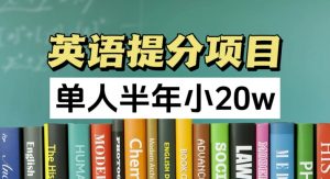 英语提分项目,100%正规项目,单人半年小 20w-知乎者也