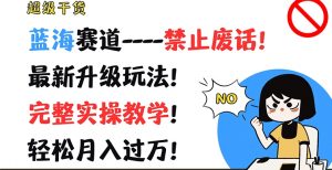 超级干货,蓝海赛道-禁止废话,最新升级玩法,完整实操教学,轻松月入过万【揭秘】-知乎者也