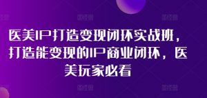 医美IP打造变现闭环实战班,打造能变现的IP商业闭环,医美玩家必看!-知乎者也