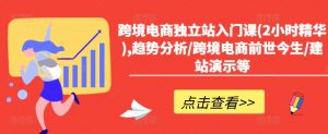 跨境电商独立站入门课(2小时精华),趋势分析/跨境电商前世今生/建站演示等-知乎者也