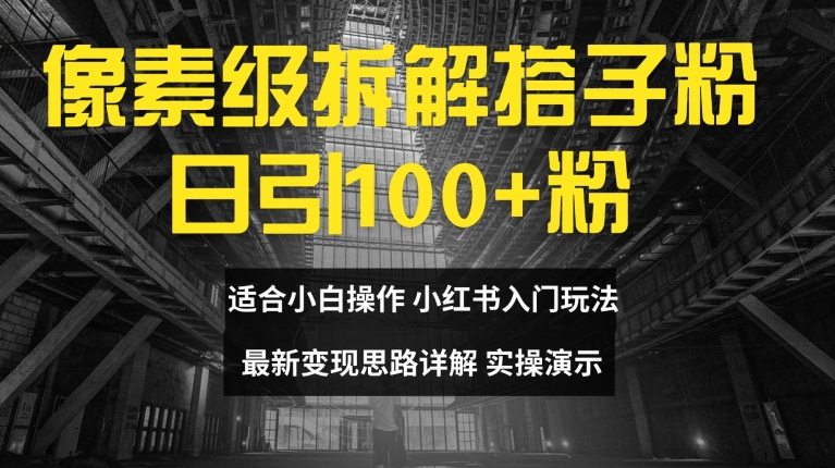 像素级拆解搭子粉,日引100+,小白看完可上手,最新变现思路详解【揭秘】-知乎者也