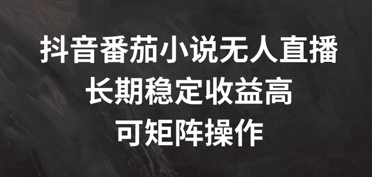 抖音番茄小说无人直播,长期稳定收益高,可矩阵操作【揭秘】-知乎者也
