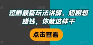 短剧最新玩法讲解，短剧想赚钱，你就这样干-知乎者也