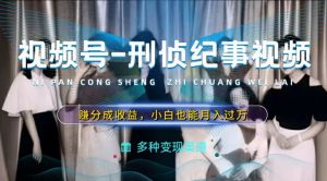 利用刑侦纪实视频,赚视频号分成计划收益,操作简单,新手小白轻松月入过万【揭秘】-知乎者也