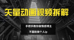 矢量动画视频全拆解 手把手教你做情感博主 不露脸做个人ip【揭秘】-知乎者也