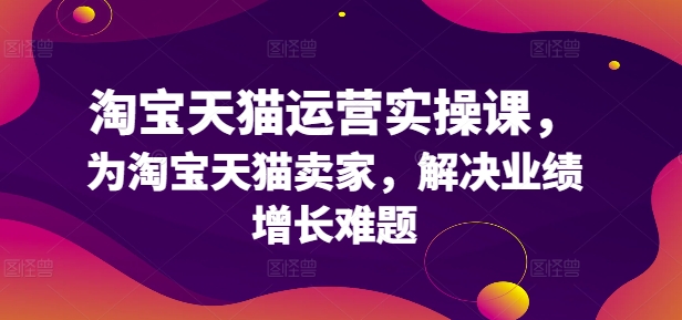 淘宝天猫运营实操课,为淘宝天猫卖家,解决业绩增长难题-知乎者也
