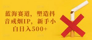 蓝海赛道，塑造抖音戒烟IP，新手小白日入500+【揭秘】-知乎者也