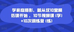 学家庭摄影,就从这10堂模仿课开始 ,10节视频课(学)+10次训练营(练)-知乎者也