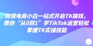 跨境电商小白一站式开启TK搞钱,教你“从0到1”学TikTok运营轻松掌握TK实操技能-知乎者也