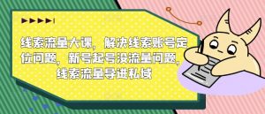 线索流量大课，解决线索账号定位问题，新号起号没流量问题，线索流量导进私域-知乎者也