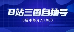 B站三国自抽号项目,0成本纯手动,每月稳赚1000【揭秘】-知乎者也