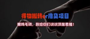 得物搬砖撸货项目?掰下数据,我给你们说说顶层思维【揭秘】-知乎者也