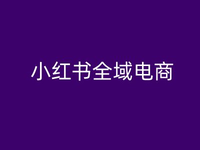 小红书全域电商,小红书电商教程-知乎者也