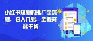 小红书短剧的推广全流程，日入几张，全程高能干货-知乎者也