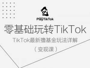 零基础玩转TiKToK变现课，TikTok最新撸基金玩法详解-知乎者也