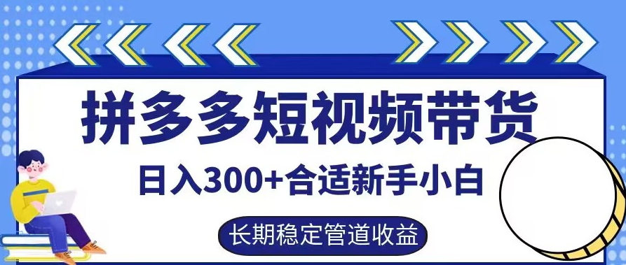 拼多多短视频带货日入300+有长期稳定被动收益,合适新手小白【揭秘】-知乎者也