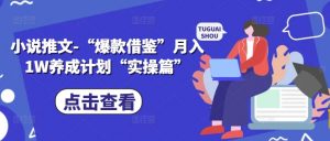 小说推文-“爆款借鉴”月入1W养成计划“实操篇”-知乎者也