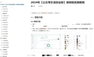 公众号引流创业粉，学会这个方法，你也能月入30000+ (陪跑项目)-知乎者也