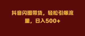 抖音闪图带货,轻松引爆流量,日入几张【揭秘】-知乎者也