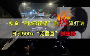 抖音EMO视频自热打法，日引500+“泛垂直”创业粉-知乎者也