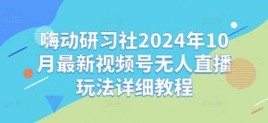 嗨动研习社2024年10月最新视频号无人直播玩法详细教程-知乎者也