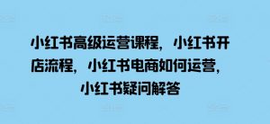 小红书高级运营课程，小红书开店流程，小红书电商如何运营，小红书疑问解答-知乎者也