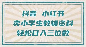 抖音小红书卖小学生教辅资料,操作简单,小白也能轻松上手,一个月利润1W+-知乎者也