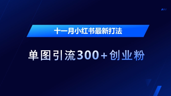十一月小红书最新打法,单图引流300+创业粉【揭秘】-知乎者也