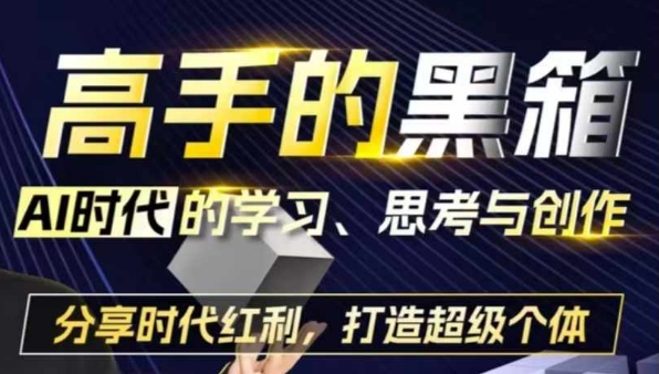 高手的黑箱:AI时代学习、思考与创作-分红时代红利,打造超级个体-知乎者也