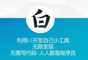 利用AI开发自己小工具 无限变现 无需写代码 人人都是程序员-知乎者也