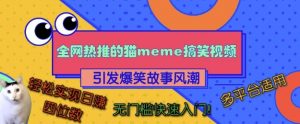 全网热推的猫咪搞笑视频,引发爆笑故事风潮,多平台适用,轻松实现日入四位数,无门槛快速入门!-知乎者也
