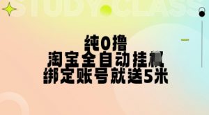 纯0撸,淘宝全自动挂JI,授权登录就得5米,多号多赚【揭秘】-知乎者也