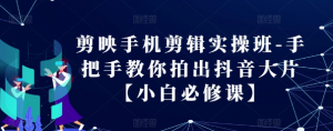 剪映手机剪辑实操班-手把手教你拍出抖音大片【小白必修课】-知乎者也