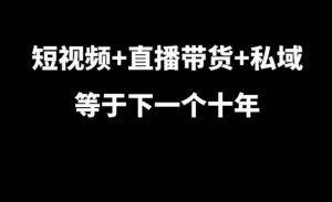 短视频+直播带货+私域等于下一个十年,大佬7年实战经验总结-知乎者也
