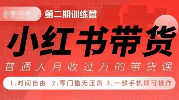 小Red书带货42天训练营 2.0版,宝妈+自由职+上班族+大学生,提高副业收入的大红利项目-知乎者也
