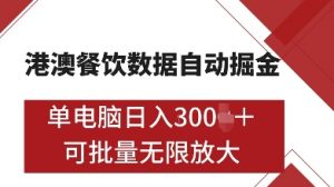 港澳餐饮数据全自动掘金,单电脑日入多张, 可矩阵批量无限操作【揭秘】-知乎者也