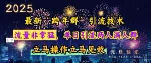 最新“跨年群”引流,流量非常猛,单日引流两人满人群,立马操作立马见效【揭秘】-知乎者也
