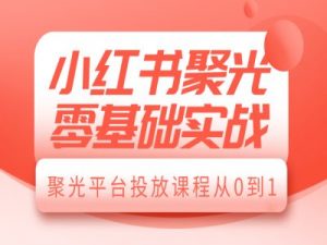 小红书聚光零基础实战,聚光平台投放课程从0到1-知乎者也
