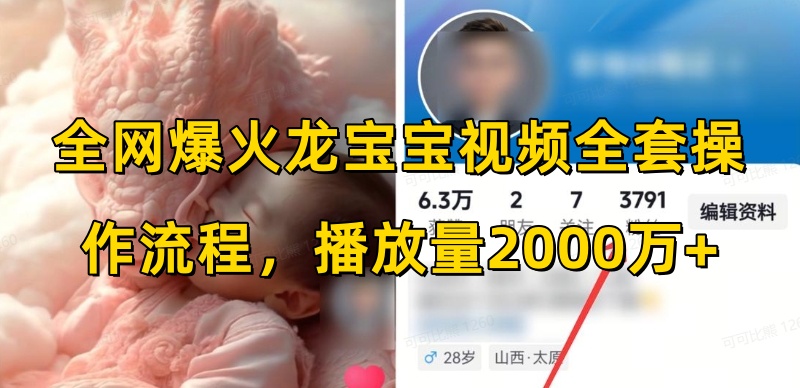 全网爆火龙宝宝视频全套操作流程,播放量2000万+-知乎者也