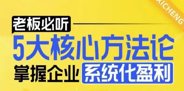 【老板必听】5大核心方法论,掌握企业系统化盈利密码-知乎者也