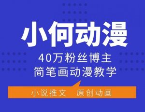 小何动漫简笔画动漫教学,40万粉丝博主课程,可做伙伴计划、分成计划、接广告等-知乎者也