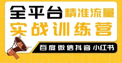 全平台精准流量实战训练营,百度微信抖音小红书SEO引流教程-知乎者也