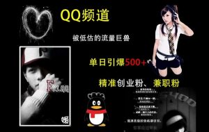 QQ频道:被低估的流量巨兽,单日引爆500+精准创业粉、兼职粉的引流秘籍-知乎者也