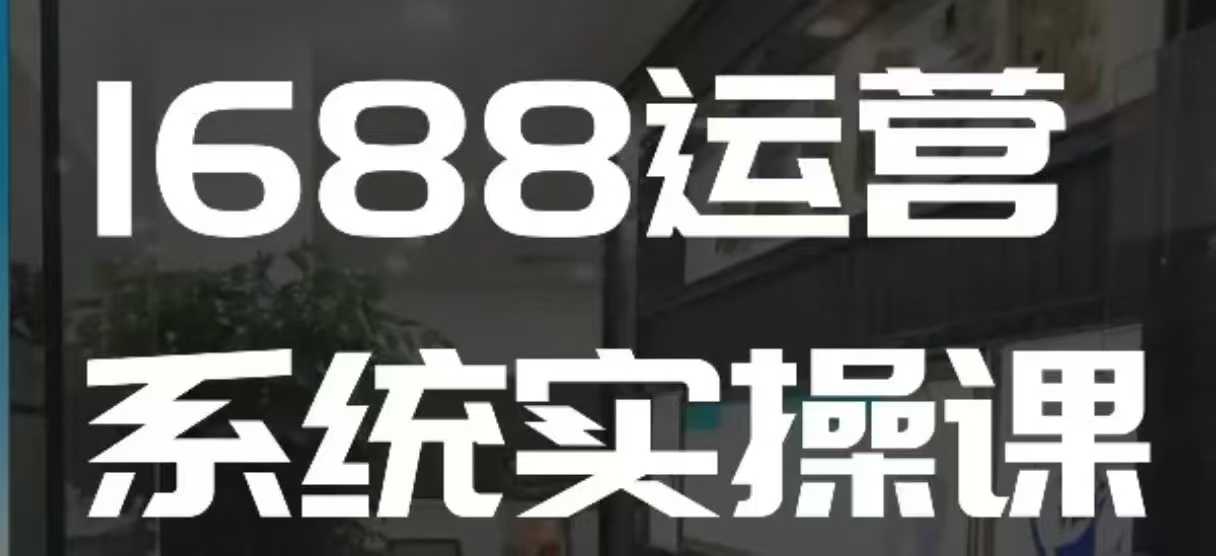 1688高阶运营系统实操课,快速掌握1688店铺运营的核心玩法-知乎者也