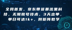 全网首发,京东带货暴流黑科技,无限账号技术,3天出单,单日可达1k+,附矩阵教学【揭秘】-知乎者也