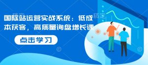 国际站运营实战系统：低成本获客，高质量询盘增长课-知乎者也