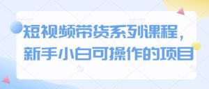 短视频带货系列课程,新手小白可操作的项目-知乎者也
